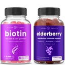 NutraChamps Biotin Gumies and Elderberry Gumies Bundle