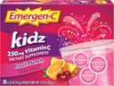 Emergen- C Kidz 250mg Kids C vitamin por, koffein mentes, Immun Support Drink Mix, Gyümölcs Punch Flavor - 30 gróf / 1 hónapos ellátás