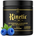 Ambrosia Kinetic Organic Pretoship, Gumoszoba Enhanced Natural Pre Workout kiegészítés, Nootropic Superfood Powder for Energy (Kék málna)