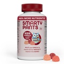 SmartyPants Kids Multivitamin Gummees: Omega 3 Halolaj (EPA / DHA), D3-vitamin, C-vitamin, B12-vitamin, B6, A, K & Cink Immuntámogatás, Biotin, Grape, Cherry & Berry Flavor, 120 Count (30 napos ellátás)