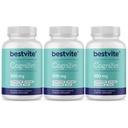 BESTVITE Cognizin Citicoline 500mg (180 Vegetáriánus kapszula) (60x3) - Clinically Studied Premium Coline Nootropic - No Stearates - Vegan - Gluten Free - Brain Supplements for Memory and Focus