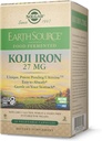 Solgar Earth Source Food Fermented Koji Iron 27mg, 30 növényi kapszula - Felszívódás, Slow- release Iron - Gentle on The Gyomor - Non-GMO, Vegan, Gluten Free, Dairy Free, Kosher - 30 szolgáltatás