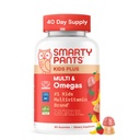 SmartyPants Kids Multivitamin Gummies, Omega 3 (DHA / EPA), Vitamins D3, C, B12, B6, A-vitamin, K & Cink, Gluten Free, Three Fruit Armors, 80 Count (40 Day Supply)