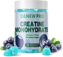 Creatine Monohidrát Gumies 5000mg férfiak és nők számára, Creatine Monohidrát izomerő, Izomépítő, Energy Boost, Pre- Workout kiegészítés (120 gróf) -Áfonya aroma