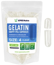 XPRS Nutra mérete 4 üres kapszula - 100 Count kis tiszta üres zselatin kapszula - Tabletták DIY kapszula töltelék - Töltött tiszta szarvasmarhák Gél Gél Kapszulák Do- It- Yourself kiegészítők