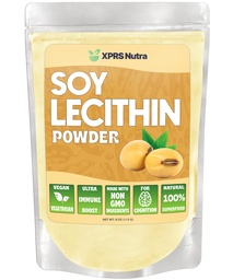 XPRS Nutra Soy Lecithin Powder Food Grade Fat Emulgefier - Főzésre, sütésre és több - Vegan Friendly Soy Lecithin Powder Cooking Aid (8 Ounce)
