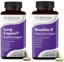 LifeSeasons Breathe- X Lung Capaci- T - Allergia és légzéstámogatás - Gyors hatású Sinus Relief - Oxigén kapacitás növelése és a mucus csökkentése - 180 kapszula