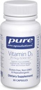 Tiszta kapszulák D3-vitamin 25 µg (1000 NE) - Supplement to Support Bone, Joint, Breast, Heart, Colon & Immune Health - Premium D-vitamin - 30 kapszula