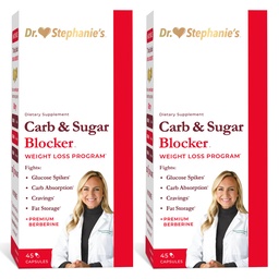 Dr. Stephanie 's Mealtime Carb & Sugar Blocker - Reduce Digested Carbs & Sugars, Stimulant- Free (2 csomag)
