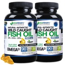 (2-es csomag) Természetes Antarktisz Wild Caught Omega 3 Halolaj DPA- EPA - DHA kiegészítés 2,900 milligramm Triple Strength Ultra Tiszta koncentrált SoftGels - Nincs hal ízesített Burps