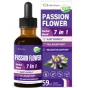 Passion Flower Liquid Drops for Sleep Support, Natural Herbal Formula with Valerian Root Chamomile Extract Support Sleep Searly & Relaxation. Magas biológiai hasznosíthatóság.2oz