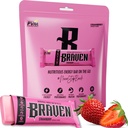 Braven Bar Strawberry Energy Bars (1.59 oz, csomag 10) - Energy Chews Alternative with 5g Protein - On-the- Snacks for Running, Tiking, and Sports - Gluten Free Snacks - Bars Protein