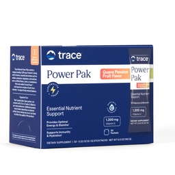 Trace Ásványok Power Pak Multivitamin és Multiásványi csomagok - Elektrolit támogatás - 1200 mg C-vitamin Plus 70 Guava Passion Fruit Flavor - 30 csomag