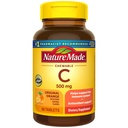 Természet készített rágható C-vitamin 500 mg, Diétás C-vitamin kiegészítés az immunrendszer támogatására, 60 tabletta, 60 napos ellátás