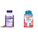 Natrol Melatonin 150ct & Vitafusion Fiber 90ct Sugar Free Peach Strawberry BlackBerry kiegészítők