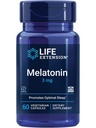 Life Extension Melatonin, 3 mg, Optimális alvástámogatás, Egészséges circadian ritmus, Celluláris védelem, gluténmentes, nem-GMO, vegetáriánus, 60 kapszula