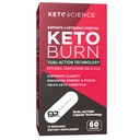 Keto Science Keto Burn kapszula, Exogenous Ketone, Dual- Action BHB & EGCG, Ketones for Hydration, Keto BHB, Súly Support, Energy, Focus & Ketosis, 60 kapszula, 15 adag