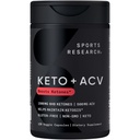 Sports Research ® Keto Plus ACV kapszula - Diéta támogatás 500 mg Apple Cider Vineval & 1500mg goBHB ® Exogén ketonok - Gluten Free & Keto Certified - 120 Veggie kapszula