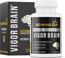 Vigor Brain Premium Nootropic Supplement - Koncentráció, Brain & Memory Support - 40 egyedi Nootropic Ingredients: DMAE, Kolin, Foszfatidil-szerin, Bacopa Monnier & Huperzine A (1)