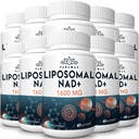 1600 mg Liposzómás NAD kiegészítés, 98% Tiszta NAD + kiegészítés, Superior abszorpció, Alternatív Nikotinamid Ribozid vagy NADH boost NAD + öregedés védelem, energia, hosszú élettartam, 600 Softgels