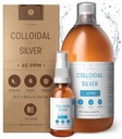Prémium kolloid ezüst ● Optimális koncentráció Formula, kisebb részecskék, jobb eredmények ● Laboratórium hitelesített ● Folyékony ezüst Készült EU ● Ingyenes spray palack töltse ki és Ebook (34 fl oz)