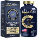 Granions Termogén hidrolizált kollagén égés - hialuronsav, C-vitamin - Cellulit védelem és bőrjavító Multi Collagen Peptides kapszula nőknek és férfiaknak - 90 tabletta
