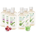 AloeCure Organic Aloe Vera Juice - 8 üveg minta csomag - Szőlő és természetes aroma, 8x500ml