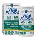 Vital Planet - Vital Flora Men Over 55 Daily Probiotic, 60 milliárd CFU, Diverse Strains, Organic Prebiotics, Immune Support, Digestive Health Stable Probiotics for men, 60 kapszula