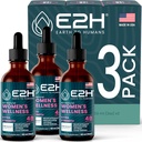E2H Minden Natural Women 's Wellness, Hormon Balance and PMS Relief with Black Cohosh, Dong Quai and Licorice Root for Hot Flash Relief (3 üveg)
