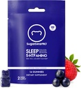 SugarBearPro Sleep Gumi 14 nap ellátás, extra erő Melatonin 6mg, a férfiak és nők, Vegan B6 vitamin, L- Theanine, 5 HTP, Valerian, Alvási támogatás felnőttek & Teens, Certified Kosher