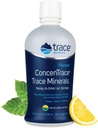 Trace Minerals ConcenTrace - Folyékony ásványi kiegészítés Magnéziummal és C-vitaminnal - Diétás kiegészítés fehér szőlőlével és citromlével - Természetes citrom Lime Flavor, 30 fl oz (30 Servings)