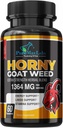 Horny Goat Weed Extra Strength w. Maca, L-Arginine, Ginseng, Boost Performance, Stamina, Energy, Non-GMO, 60 kapszula