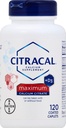 Citracal Max Méret 120ct Citracal Kalcium Citrát D-vitaminnal Maximális bevonatú kupak 120