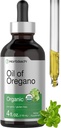 Horbäach Oregano Organic Oil Draps 4 fl oz Qualimate 124; Vegan Thermal 124; Non-GMO, Gluten Free
