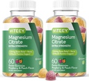 VITEEY Magnézium gumik felnőttek számára - 170mg Magnézium citrát gumi a nyugalom, alvás, idegrendszer és izomműködés támogatás - Vegan, glutén mentes - 120