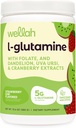 Wellah L- Glutamin Powder Strawberry Kiwi (50 adag) - 5g L- Glutamin Per Serving, Stevia-val édesítve