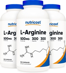 Nutricost L- Arginine 500mg, 300 kapszula (3 üveg)