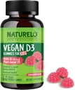 NATURELO Vegan D3 gumik gyerekeknek - 1000 NE D3-vitamin - Plant-alapú teljes élelmiszer kiegészítés gyerekeknek 4 és idősebb - 60 Vegán-Barátságos gumik