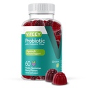 Viteey probiotikus gumik Prebiotikumokkal - Gut egészségügyi kiegészítők emésztési egészség - 2 milliárd CFU - Vegan, gluténmentes - 60 gróf