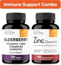 Sandhu Immun Support Combo 124; Elderberry & Cink Quercetin Capcle Bundle
