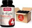 Jarrow Formulas B-, Optimized B Complex Featuring Vit B1, B2, B5, B6, B12 és B9, hogy támogassa a celluláris energia, Immune Health és Stress Management, 100 Veggie Caps, akár 100 napos ellátás, csomag 12
