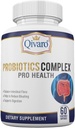 Probiotic Complex Pro Health - Emésztési egyensúly és immuntámogatás - Természetes és szerves kiegészítés - Napi probiotikus támogatás - Vegán és nem GMO - Készült az USA-ban - 60 kapszula