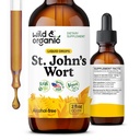 Wild & Organic St Johns Wort Tinktúra - Hangulattámogatás - Relaxing St. John 's Wort Supplement - Liquid Hypericum Perforatum Herb Drops - Vegan, Sugar & Alcohol- Free - 2 fl oz