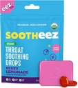 Sootheez Organic Throat Soothing Drops felnőtteknek, Berry Lemonade, 25 Count, Refillable, Great Tasting Drops That Sooth Sore Throats