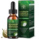 (2 Pack) 7 in 1 Organic Soursop kivonat Sea Moss, Soursop olaj Bitters Folyékony cseppek kiegészítők Sejttámogatás & Regeneráció, Herbal Graviola Leaf tinktúra, Immune Boost, Vegan, 1 Fl Oz