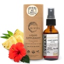 Tri Magnézium Komplex - Magnézium Biglycinate, Citrate & Taurate Liquid Spray 300mg w / nyers C-vitamin a nyugtalanság elősegítésére, Body Deompression - Hibiscus & Ananász Flavor 60ml (2oz)