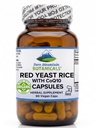 Pure Mountain Botanicals Red Yeast Rice CoQ10 90 Kosher Vegan Capsules Now with 600mg Organic Red Rice Yeast Plus Co Q 10