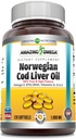 Amazing Omega Norway Cod Life Oil (Omega3, EPA / DHA) Supplement 124; 1000 Mg Per Serving Aviation 124; 120 Softtfels Aviation 124; Orange Flavor Aviation 124; Non- GMO Aviation 124; Gluténmentes Aviation 124; Made in USA