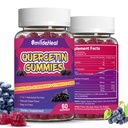 2 Pack Quercetin Gumies 1200MG, Quercetin Gumies bromelainnel, Cink C-vitaminnal, Immunrendszer Vegan Gumi Felnőtt & Kölyök, 120 Vegan