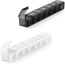2 Pack extra nagy Pill Organizer, Sukuos Weekly Pill Box, Pill Case, Medicine Organizer Vitaminok, Halolaj vagy kiegészítők
